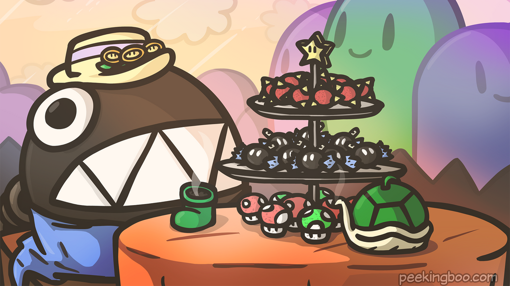FREE WALLPAPER - Chain Chomp High Tea by PeekingBoo