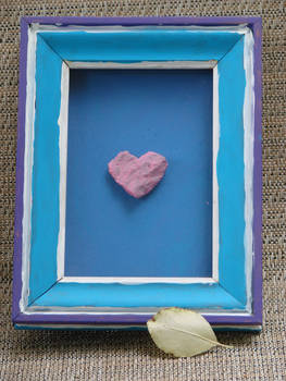 stone heart in frame