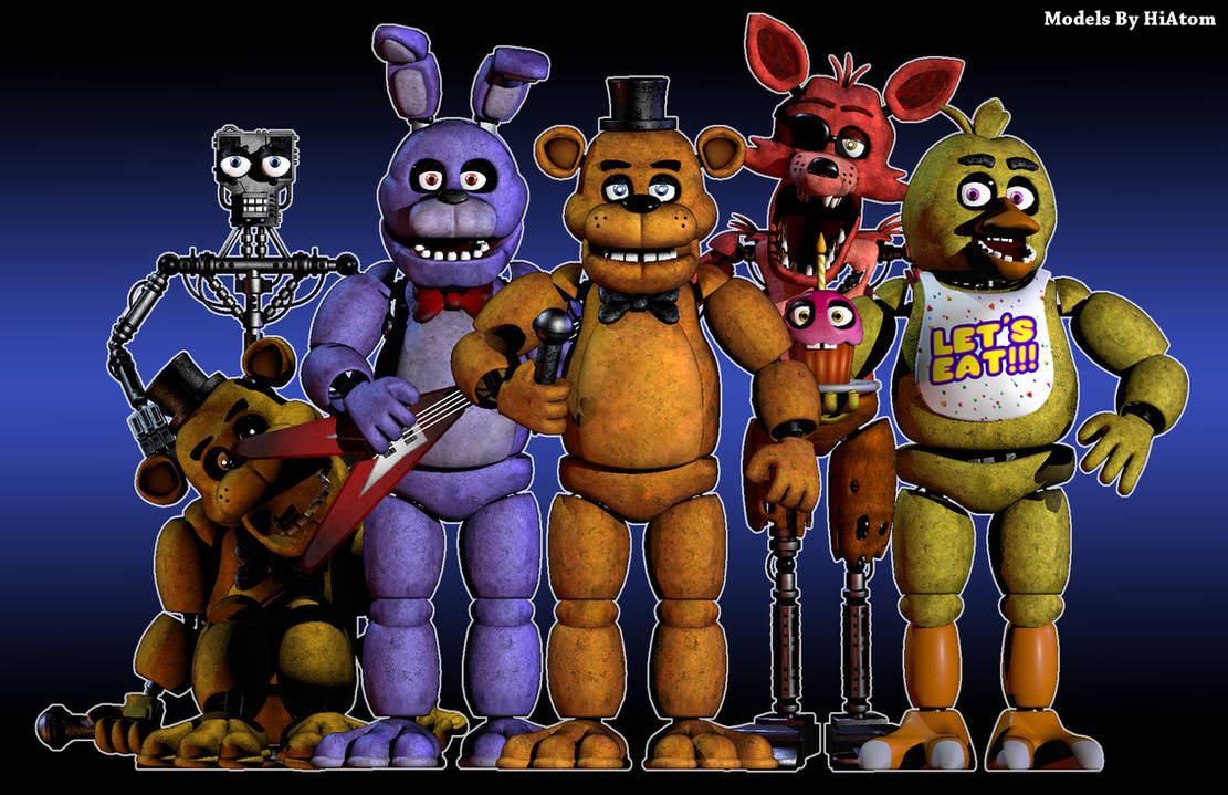 Фнаф взломка. FNAF 1. 1 ФНАФ 1. ФНАФ 1 модели. ФНАФ 1 2 3 4.