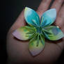 Tie Dye Origami Flower