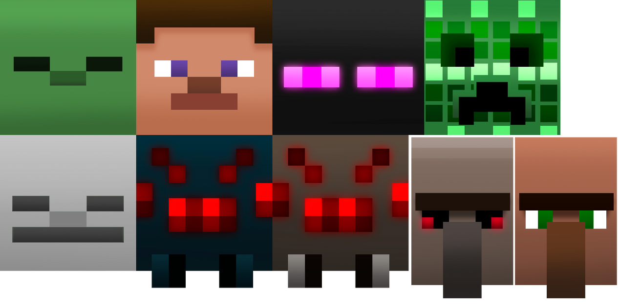 Minecraft Faces #1 by PivotNazaOfficial on DeviantArt