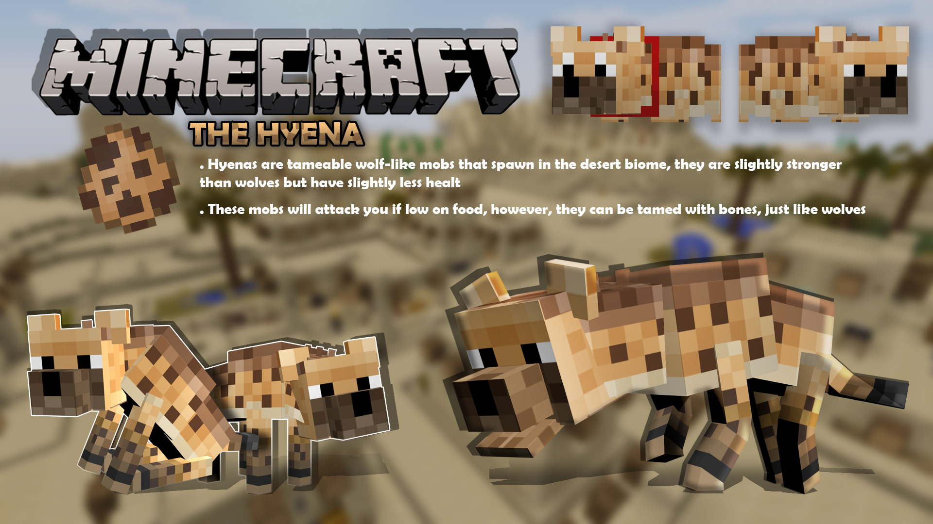 Minecraft : Hyena by PivotNazaOfficial on DeviantArt