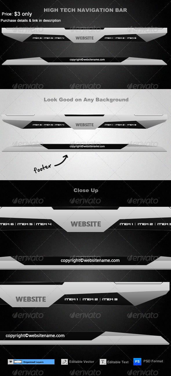 Navigation Bar Computer Science High-Tech Navigation Bar by IntaglioGraphics on DeviantArt