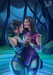 Mileena n Kitana by Illo69i