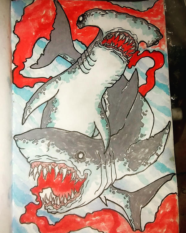Happy sharks by lonely29archer on DeviantArt
