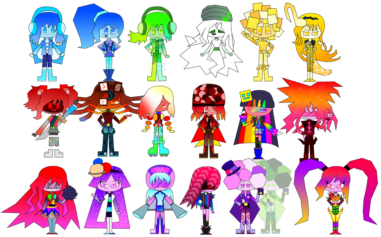 Gd Characters Geometry Dash Level Humanoids by Gemini5267 on DeviantArt