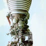 exposed rocket engine