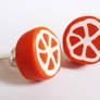 Orange slice earrings