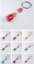 Zodiac bottle keychains