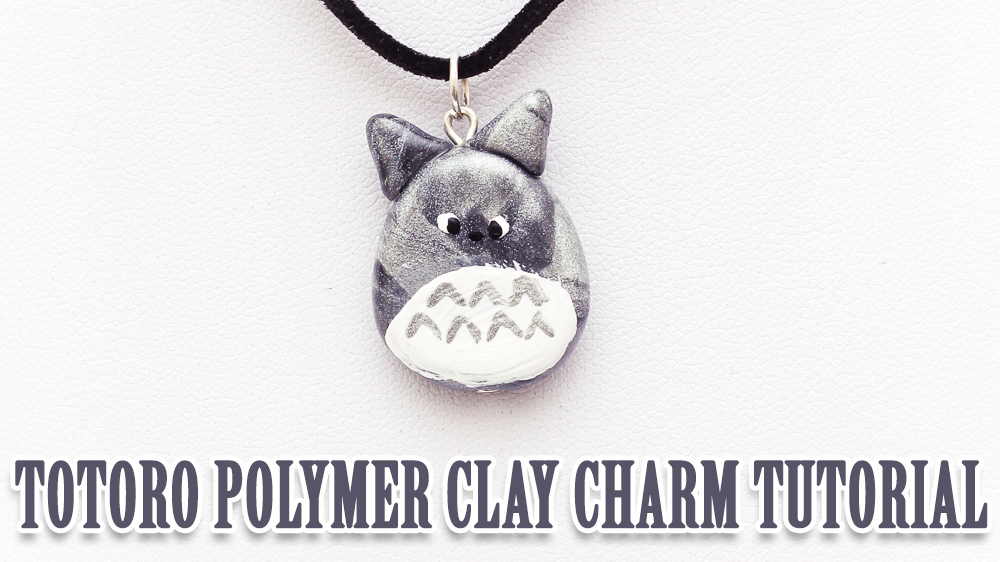 Totoro polymer clay charm tutorial