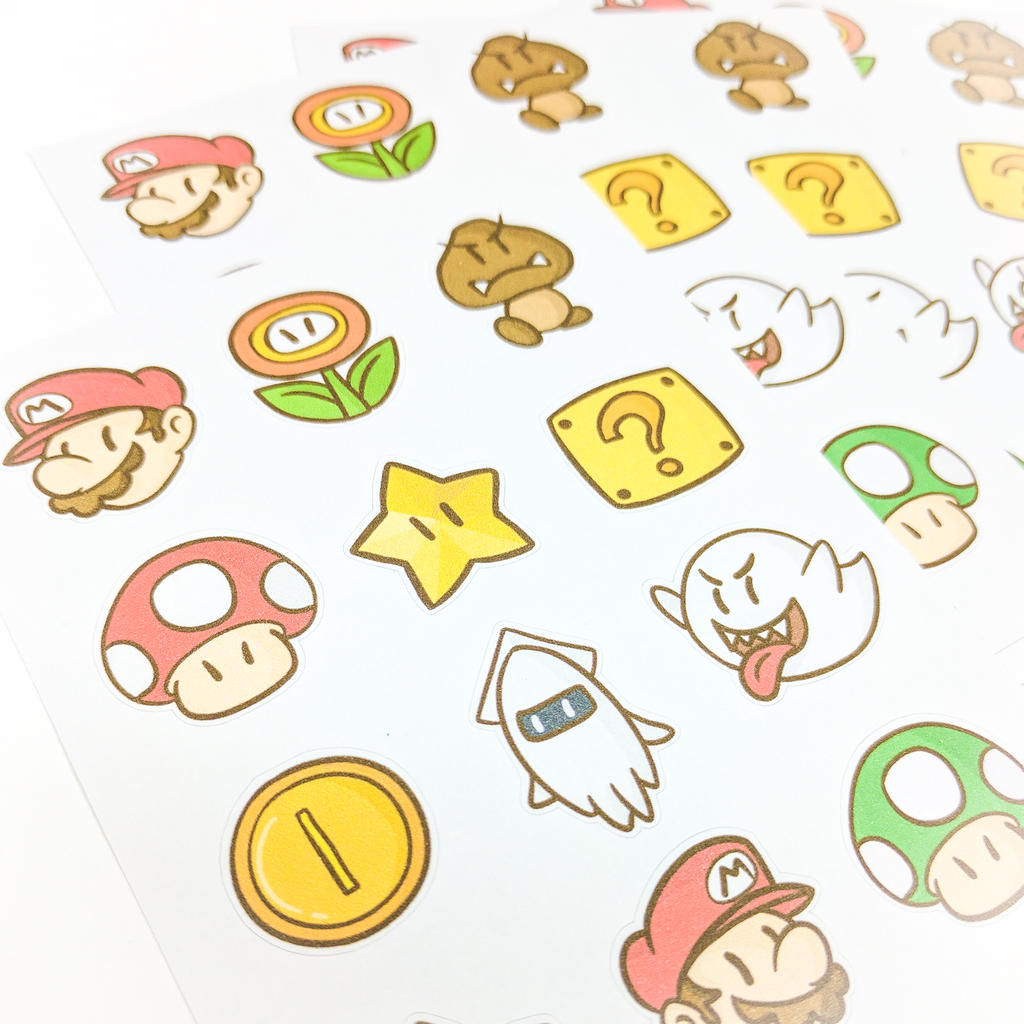 Super Mario stickers by FrozenNote on DeviantArt