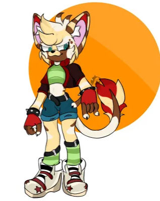 here is some art of my new sonic oc by puffinTuffin on DeviantArt