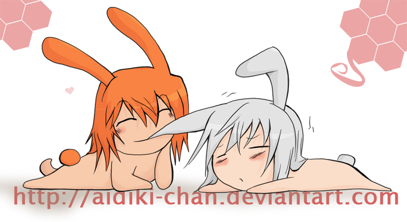 Caramon x Raistlin bunnys