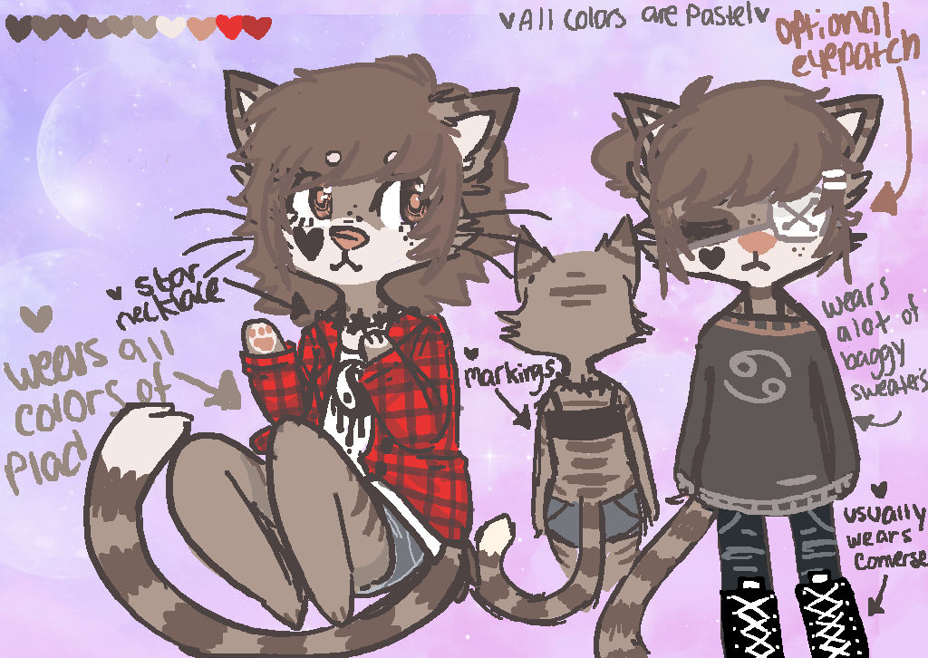 cat OC reference sheet by Linkenna on DeviantArt
