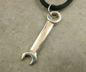 Wrench Pendant in Sterling Silver