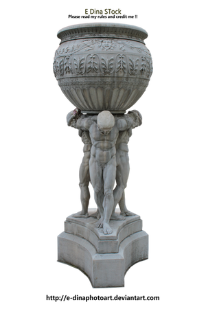 HQ PNG Stock Statue/Fountain by E-DinaPhotoArt