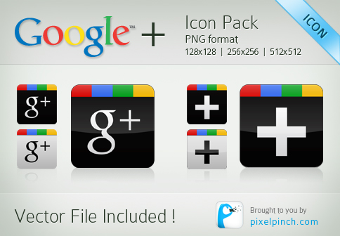 Google Plus Vector Icon Pack