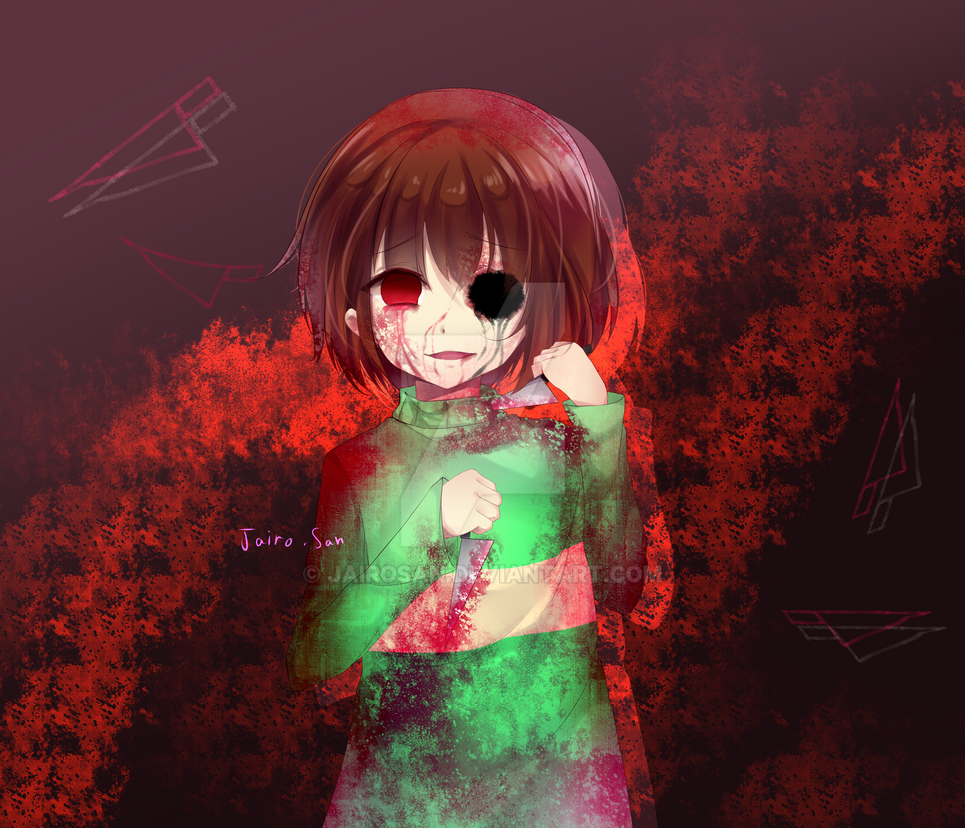 Undertale Chara Scary Face.