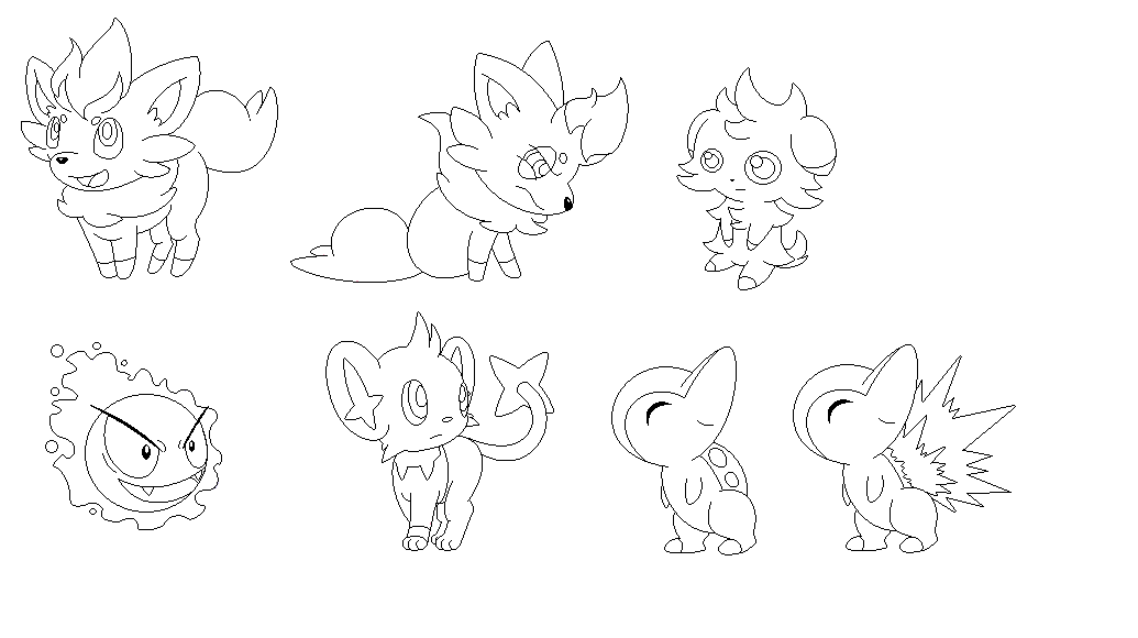 Various Pokemon Bases (F2U) by KamanderKato on DeviantArt