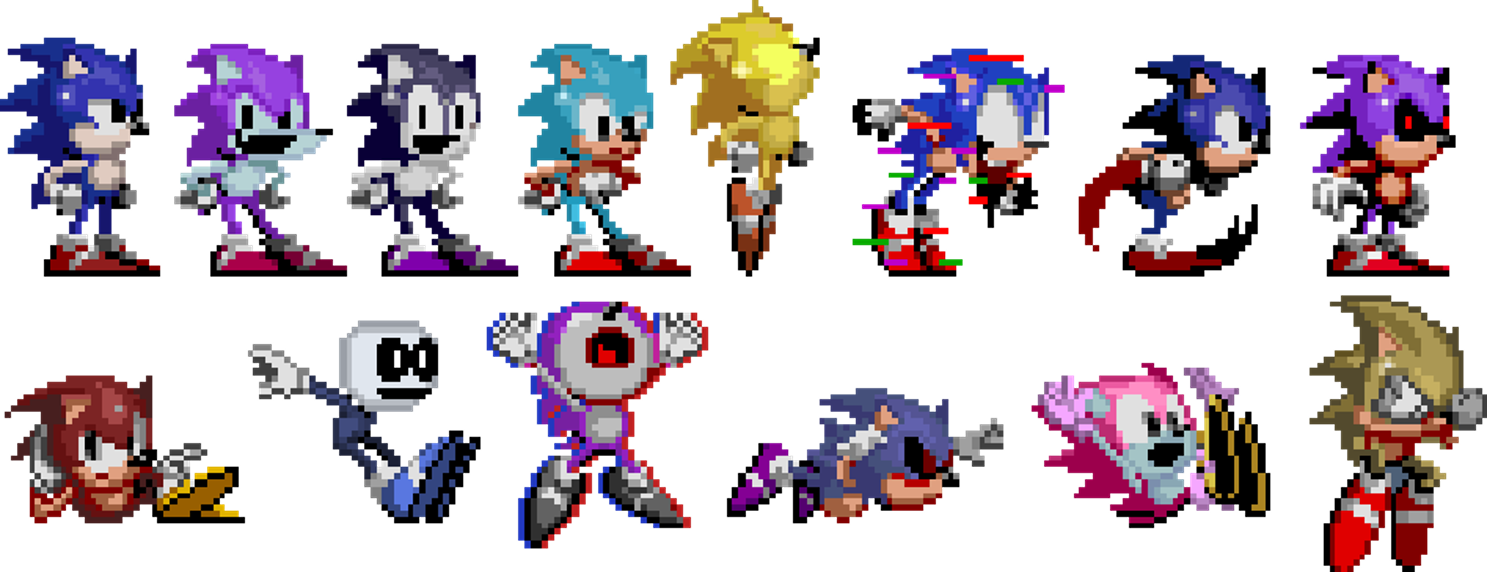 Sonic.exe full sprite sheet .:reuploaded:. by Johnny-HedgeWolf on DeviantArt