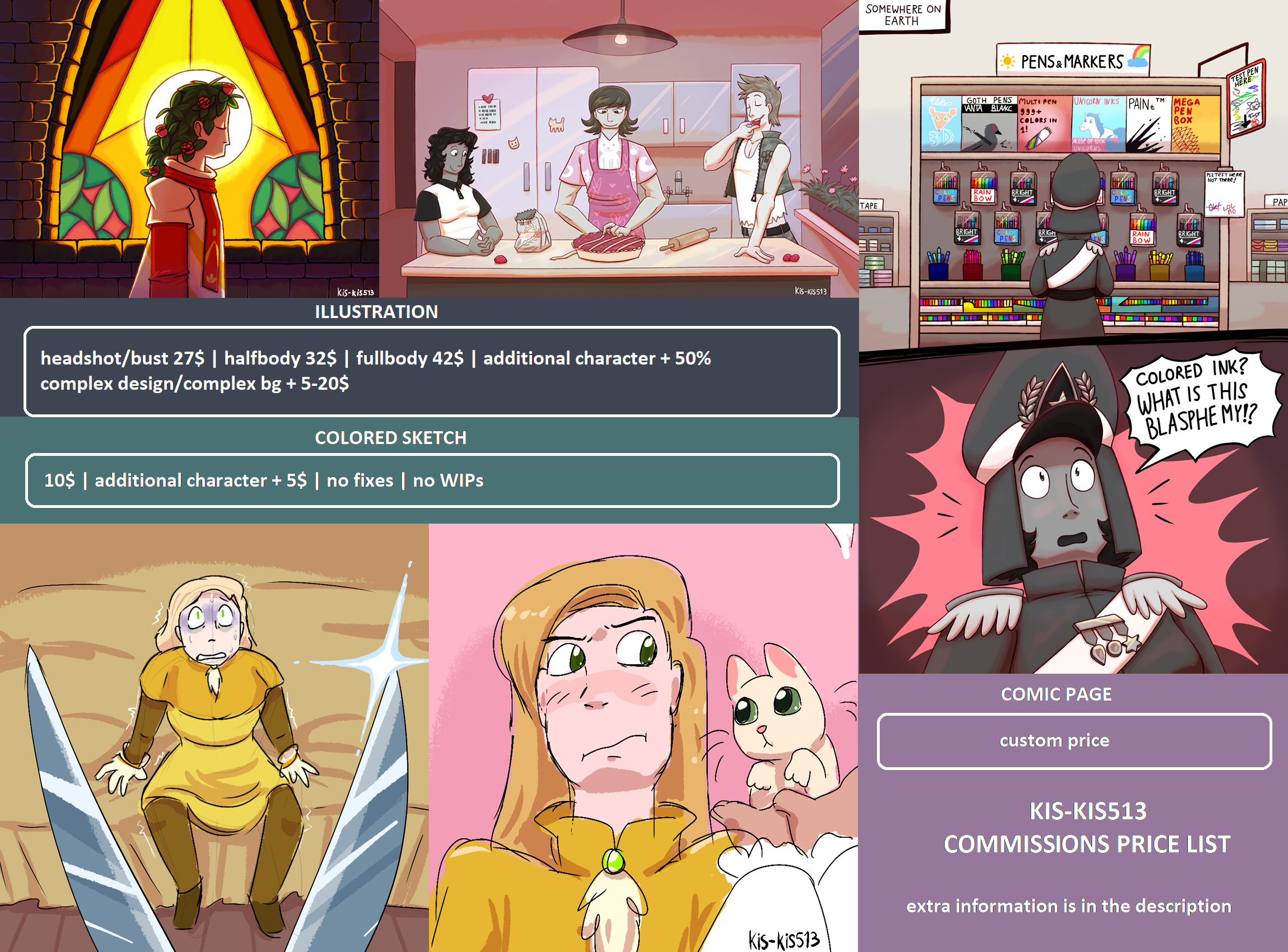 Commission price list