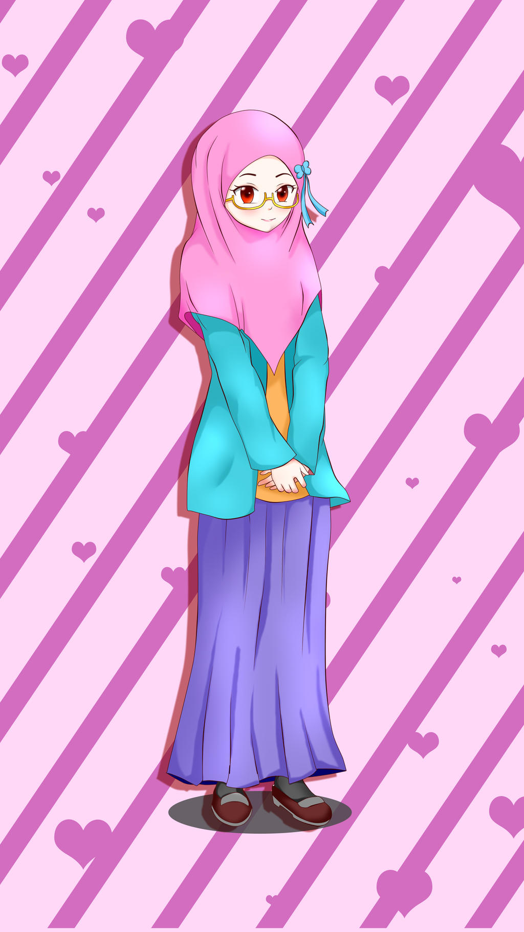 Cartoon hijab girl  Anime muslim, Pretty anime girl, Girl glasses anime
