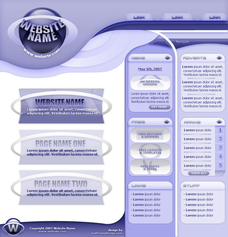 Random Website Template by Kurmysta on DeviantArt
