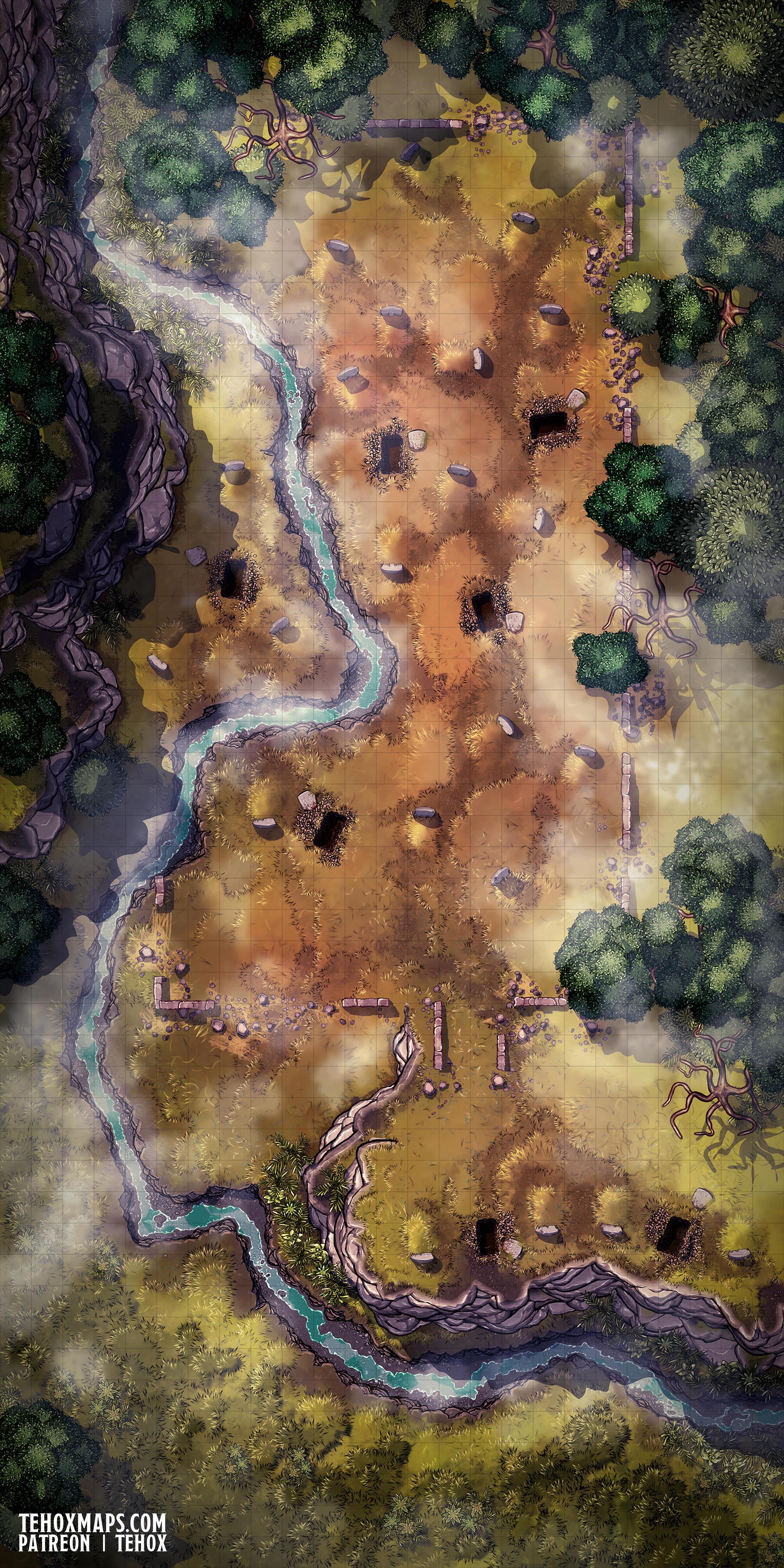 Haunted Battlefields Map Abandoned Graveyard battlemap by GamaWeb on DeviantArt