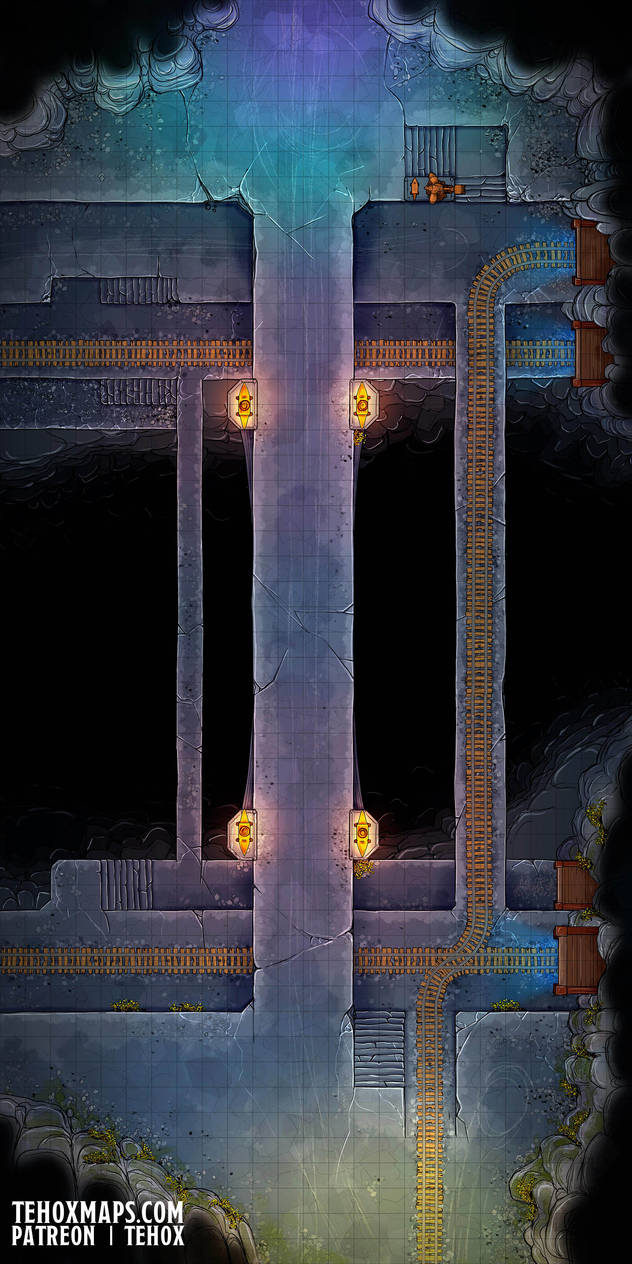 Dwarven Mines battlemap by GamaWeb on DeviantArt