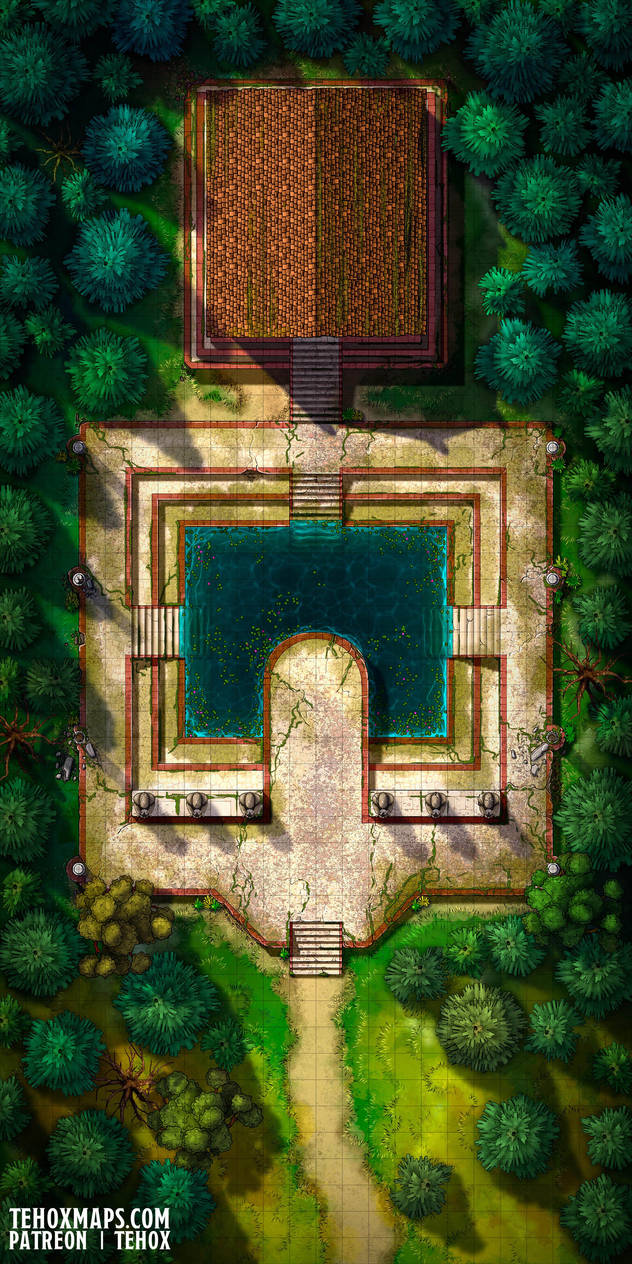 Temple In The Forest 2 battlemap by GamaWeb on DeviantArt