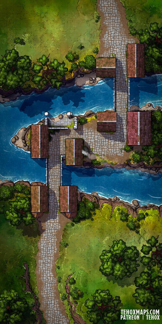 River Outpost battlemap by GamaWeb on DeviantArt
