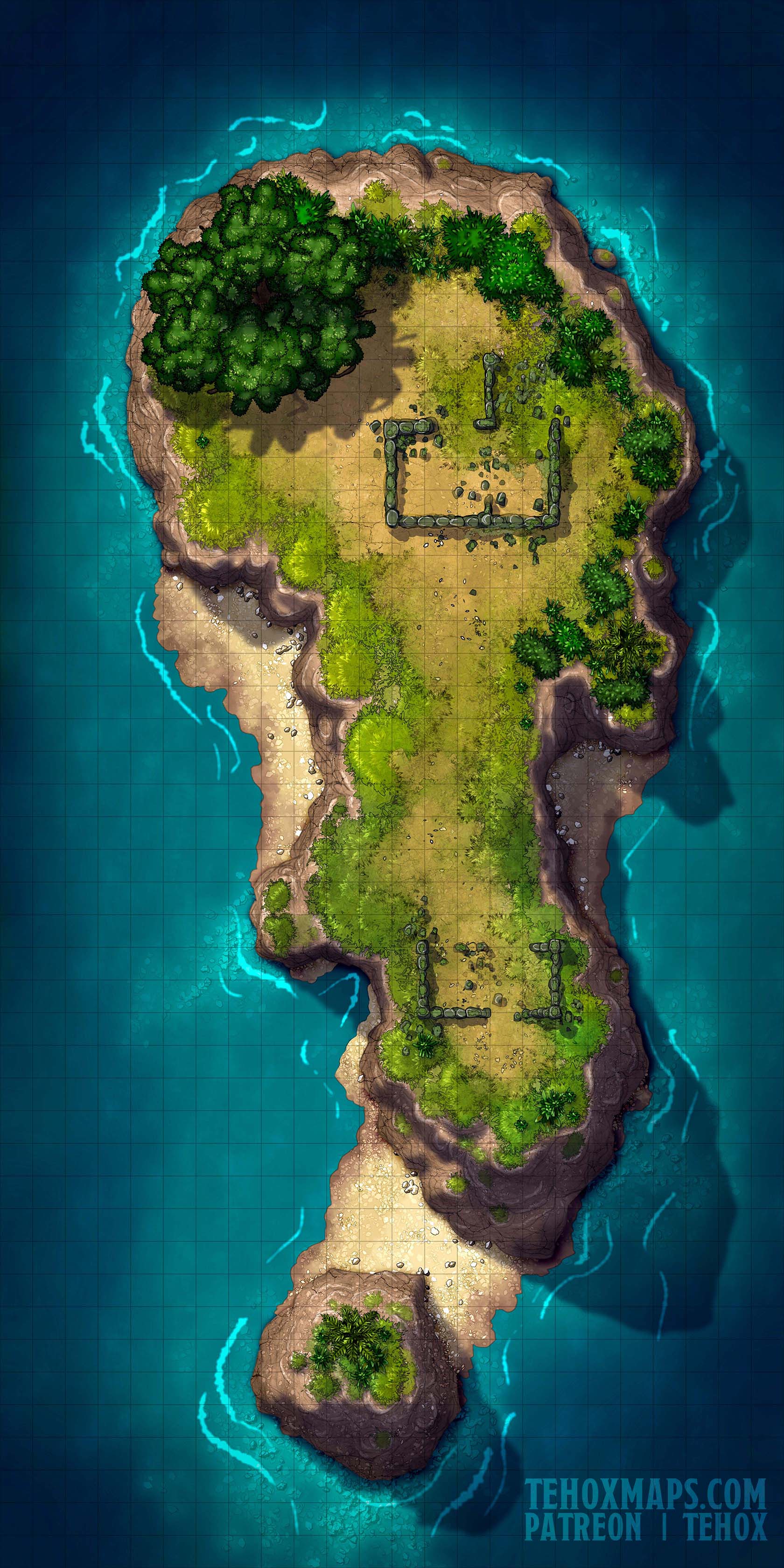 Islets Map Boss Lonely Islet battlemap by GamaWeb on DeviantArt