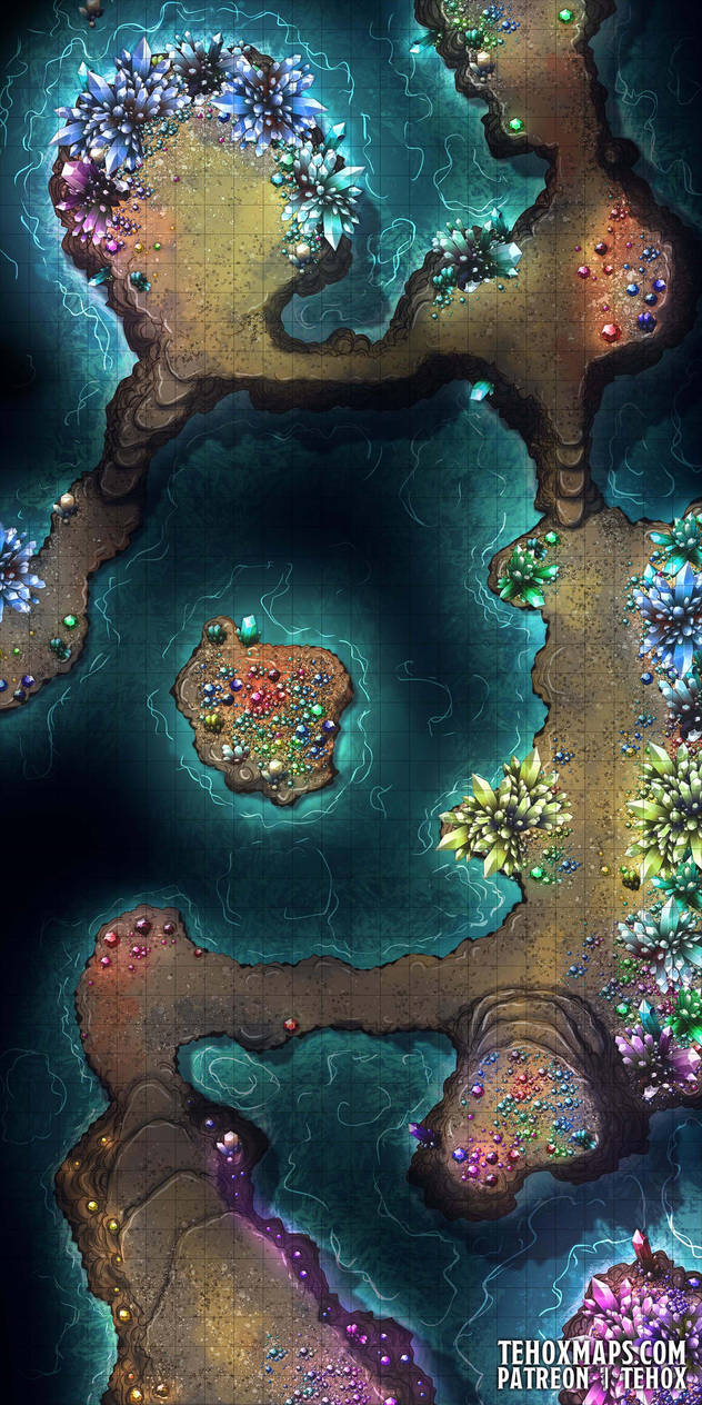 Crystal Cave battlemap by GamaWeb on DeviantArt