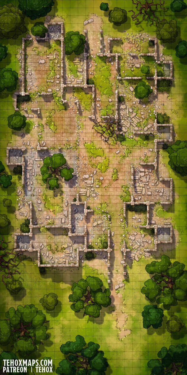 Ancient Ruins battlemap by GamaWeb on DeviantArt