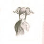 The girl with horns