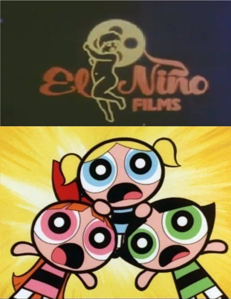 Powerpuff Girls scared of the El Nino logo by boohbahmc on DeviantArt