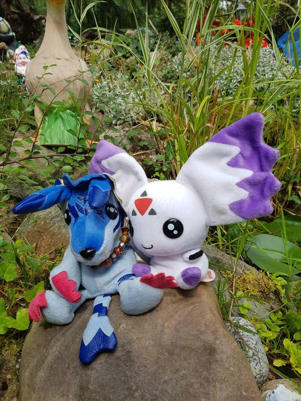 Digimon Garurumon and Calumon Beanie plush stuffed by XSakuKuraX on DeviantArt