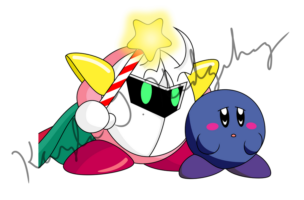 Parallel Kirby and Meta Knight by kaylathehedgehog on DeviantArt