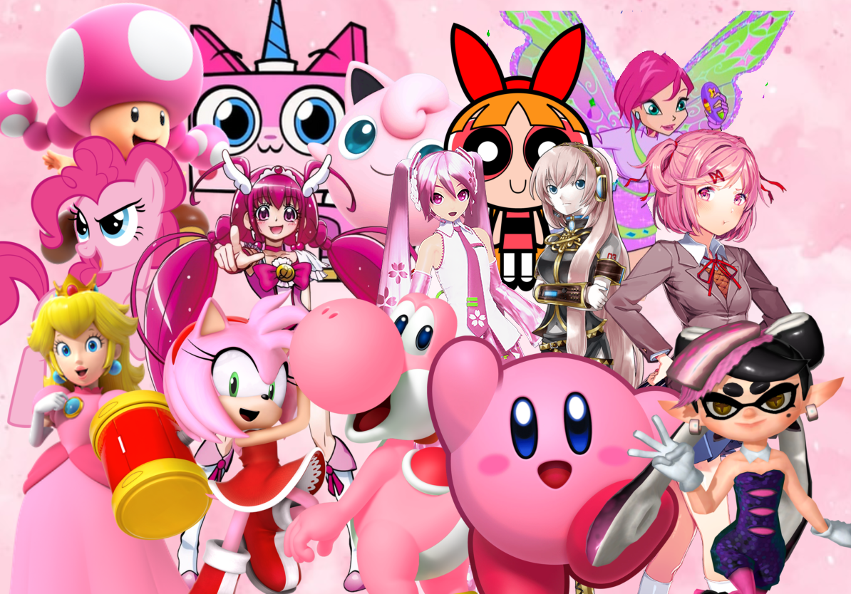 Pink Charters pink characters I chose by CupcattheCat on DeviantArt