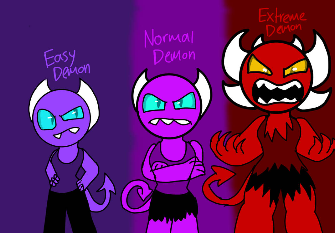 Difficulty Demons (Geometry Dash) by CupcattheCat on DeviantArt