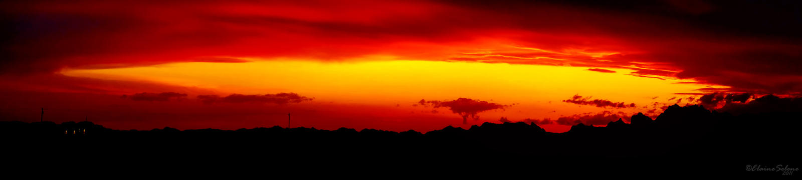Sunset Over Badlands Park