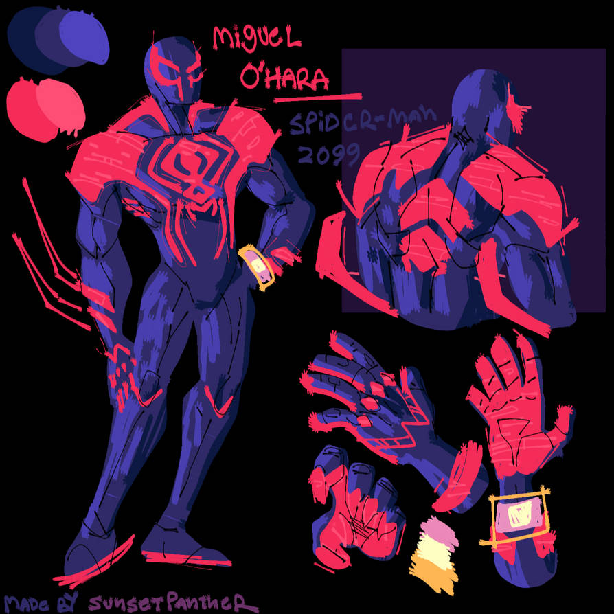 Miguel O'hara unofficial fan reference sheet by SunsetPanther on DeviantArt