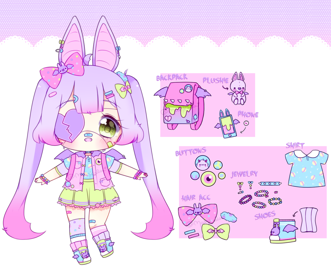 pastel bat auction: CLOSED [AB added] + Extra