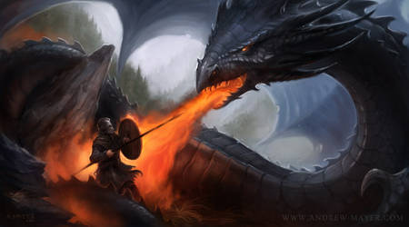 Beowulf against the Dragon