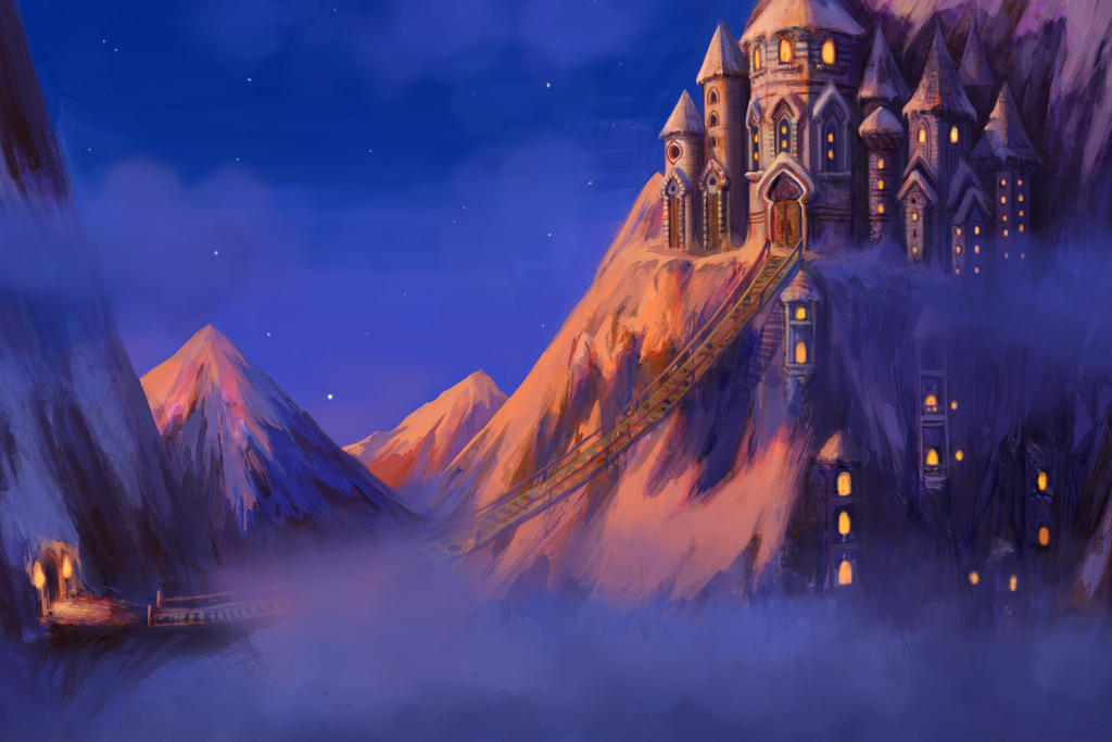 Science Fiction Monastery Mountain Monastery by CaraKhan on DeviantArt