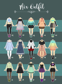 (CLOSED)  Casual Outfit Adopts 07