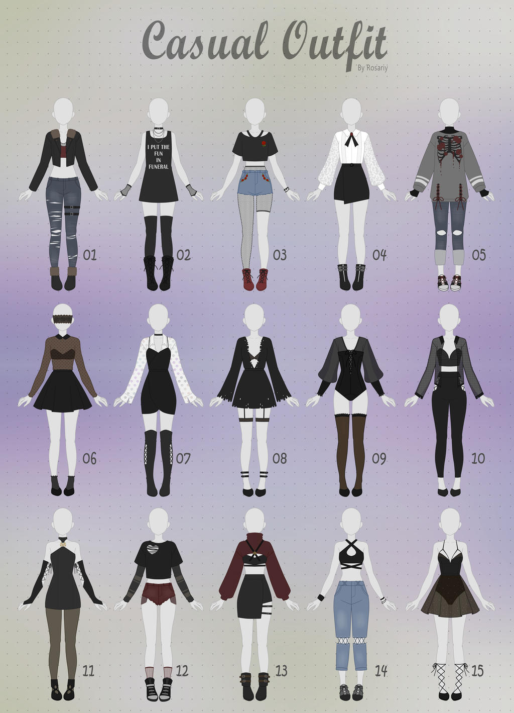 (CLOSED) CASUAL Outfit Adopts 24 by Rosariy on DeviantArt