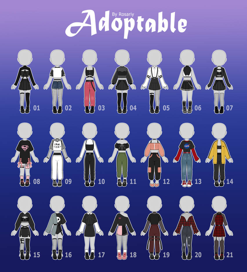(OPEN 2/21) OUTFIT ADOPT 67 by Rosariy on DeviantArt
