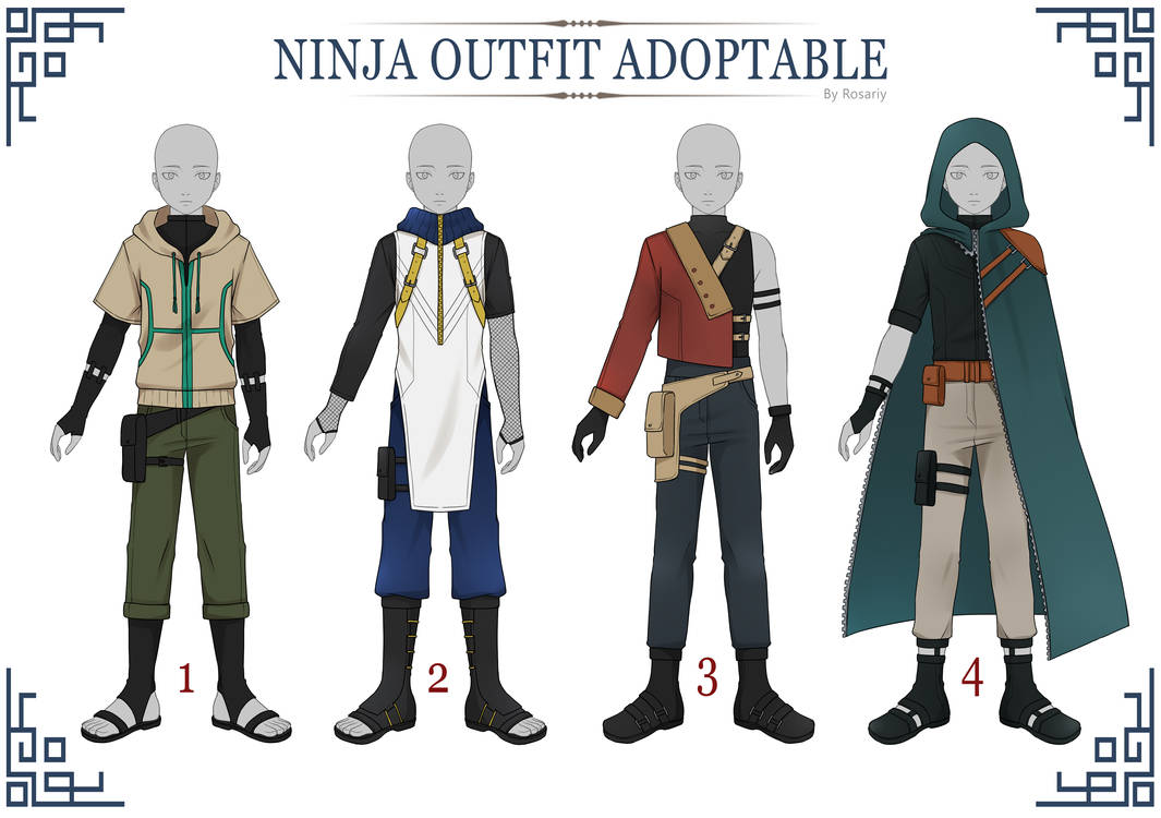 (OPEN 2/4) ADOPTABLE // NINJA Outfit #03 by Rosariy on DeviantArt