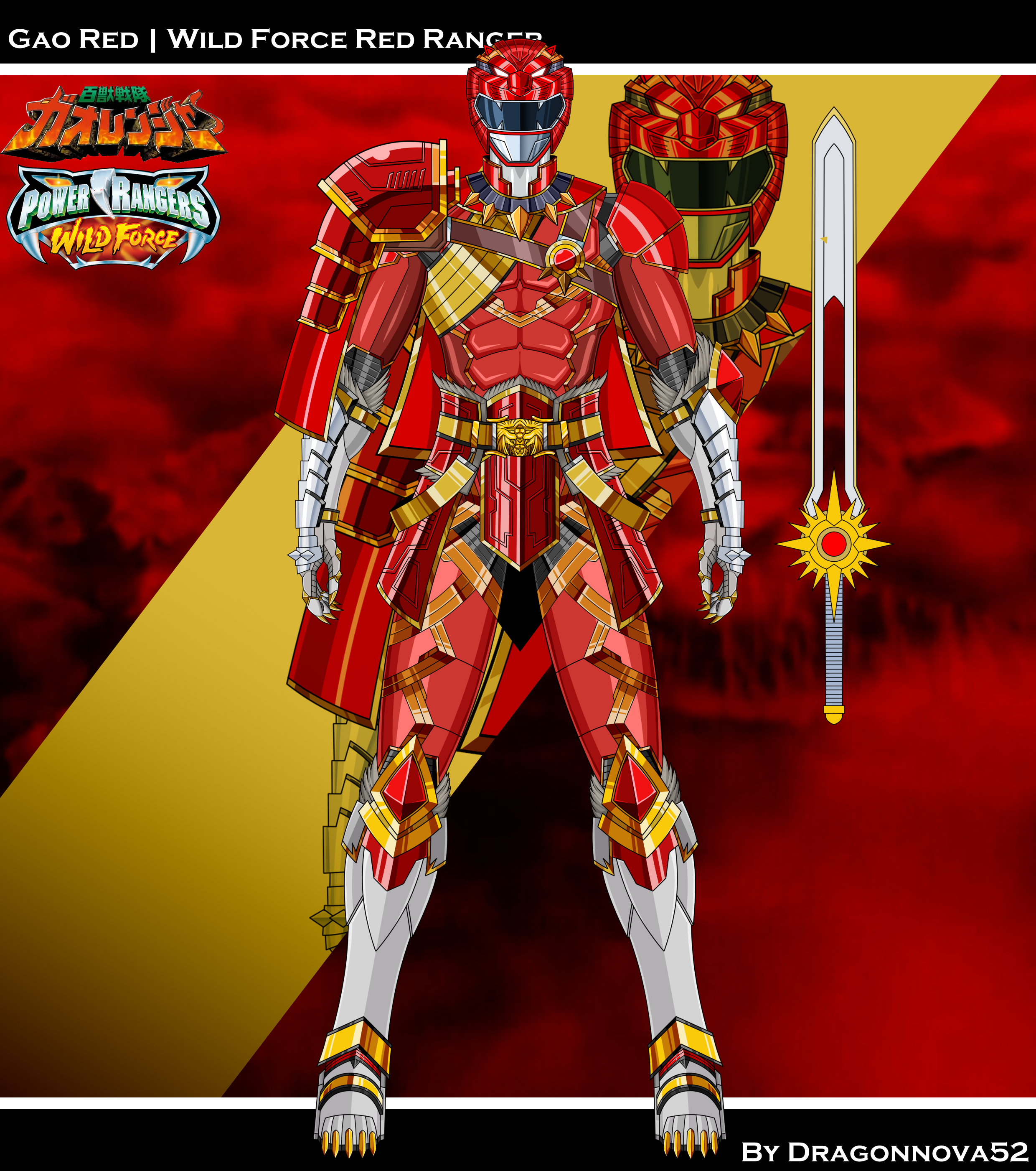 Goa Red Ranger Gao Red / Wild Force Red Ranger by dragonnova52 on DeviantArt
